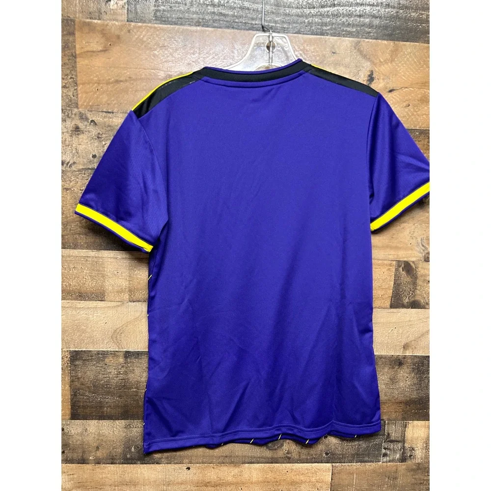 NWT Adidas Miadidas‎ Team Men's Football Soccer Jersey Shirt Small Purple Yellow